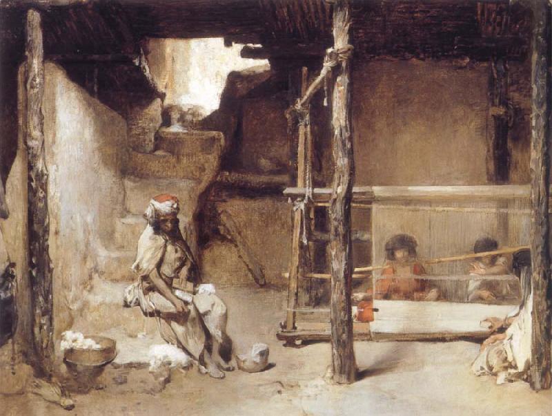 Gustave Guillaumet Weavers at Bou-Saada oil painting image